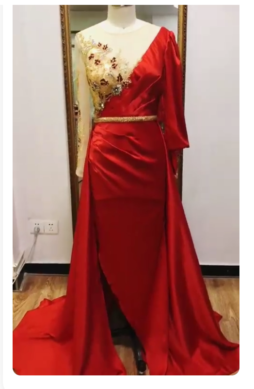 Unique Prom Dress , Red Prom Dress cg14747