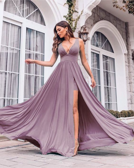simple prom dresses Dusty Mauve Bridesmaid Dresses cg16911