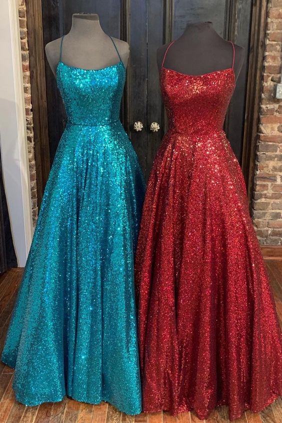 sparkle A-line sequined turquoise/burgundy long prom dresses, 20201 long prom dresses cg17928