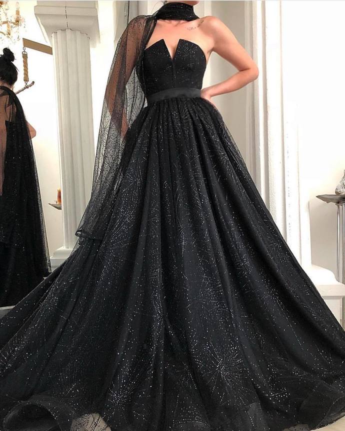 Sparkly Sequins Black Ball Gown Prom Dress,Evening Dress,Quinceanera Dress,Prom Dress cg17995