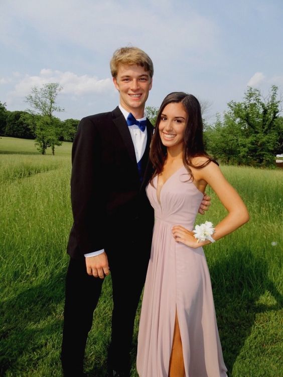 Spaghetti Straps V Neck Long Prom Dress cg20011