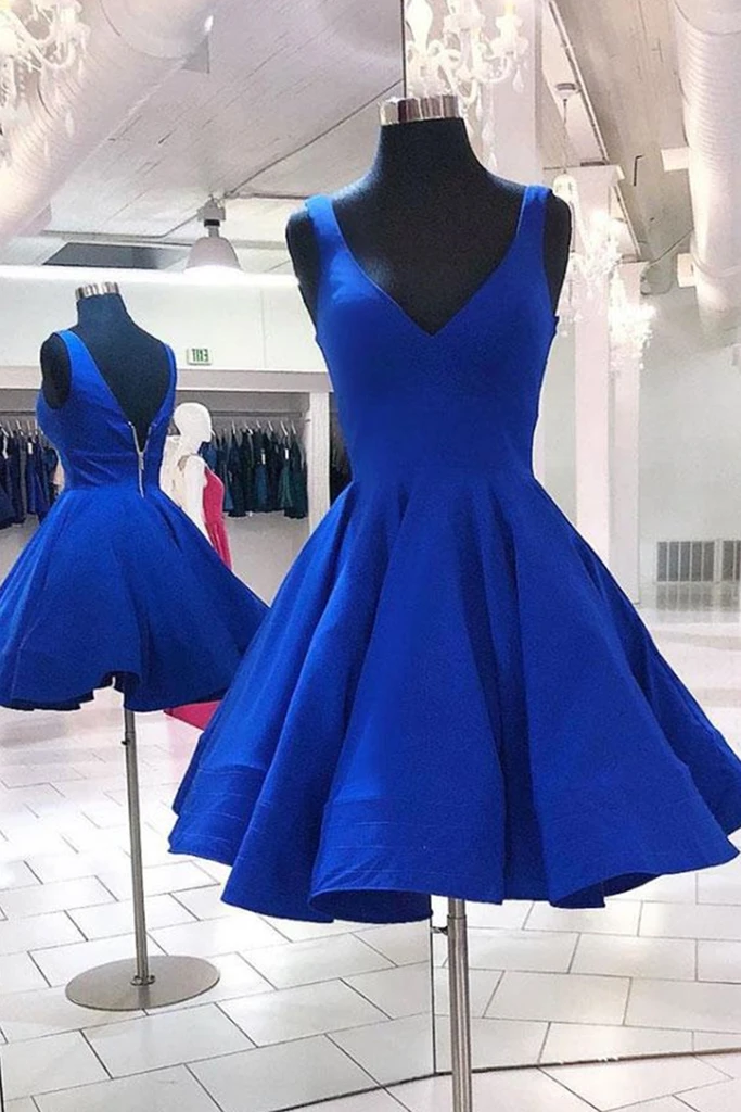 Blue Homecoming Dress, Blue Formal Evening Dress cg22122