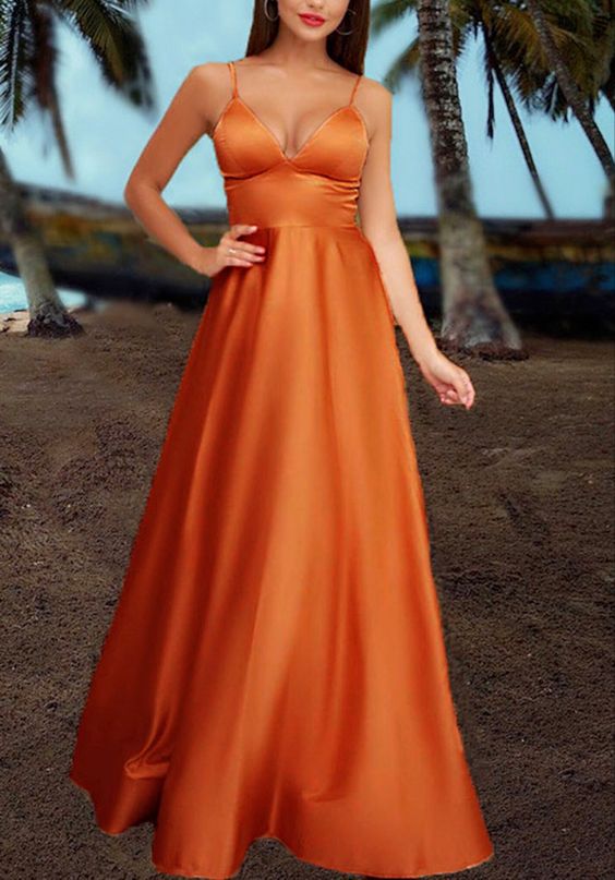 Burnt orange bridesmaid dresses for autumn wedding prom dress, evening dress cg22552