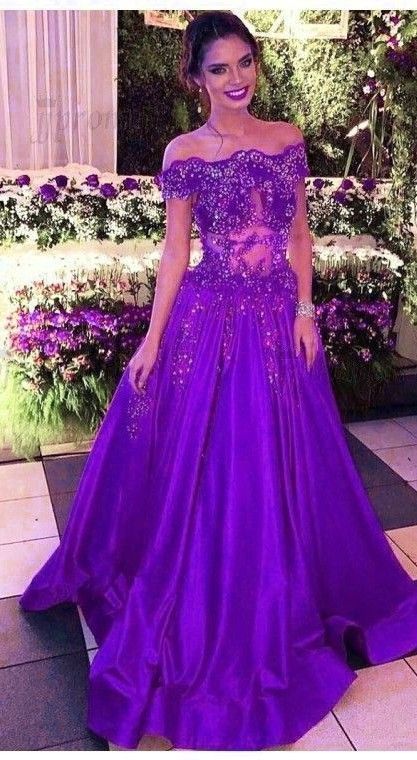 Purple Prom Dresses, Beaded Prom dress cg6576
