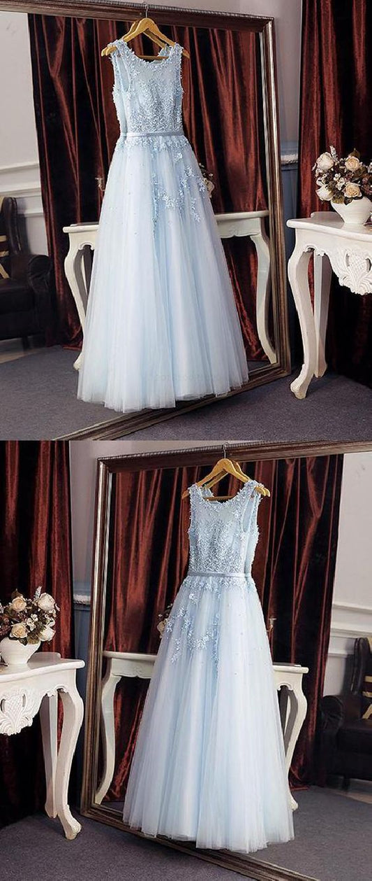 Customized Light Prom Dresses Lace, Blue Bridesmaid Dresses, Prom Dresses Long, Light Blue Bridesmaid Dresses cg6793