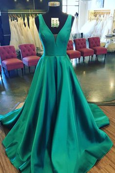 Green Color Prom Dress, Ball Gown, Evening Dress,Birthday Party Gown Long, Back to Schoold Party Gown cg7491