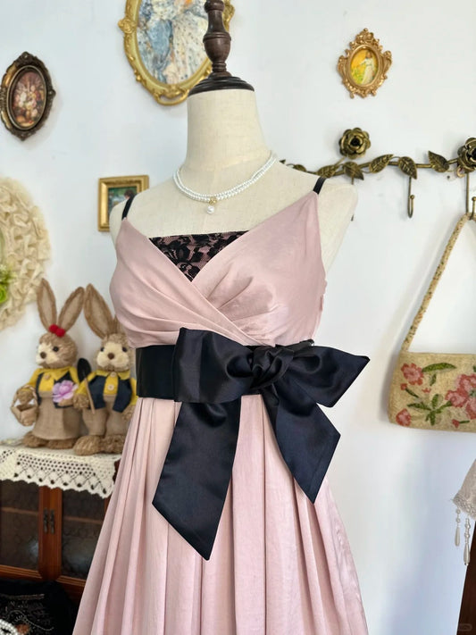 amakanas-Pink butterfly lace vintage short satin homecoming dress birthday dress gh5219