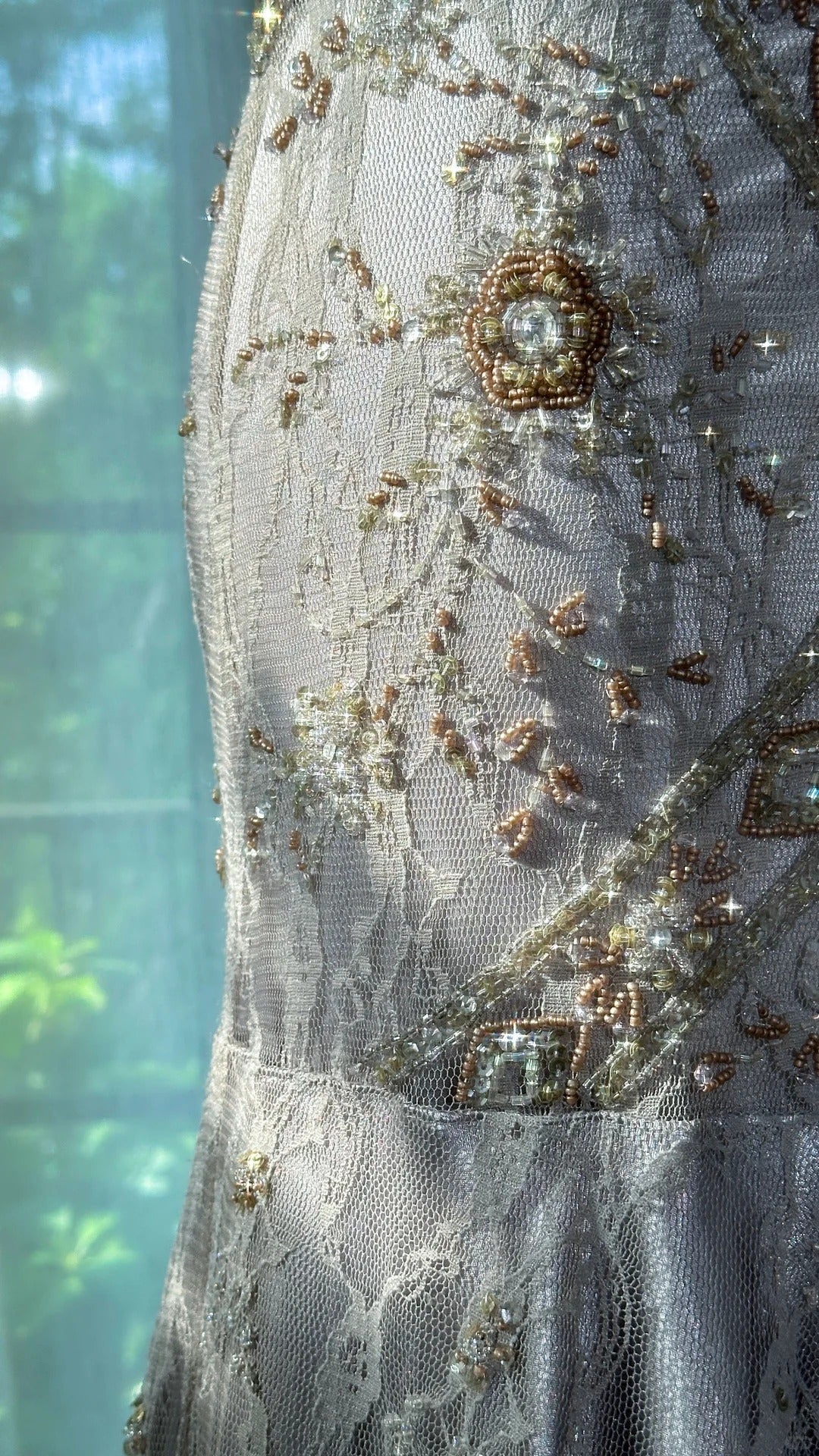 amakanas-New silver floral exquisite beaded long lace homecoming dress birthday party dress prom dress date dress gh5804