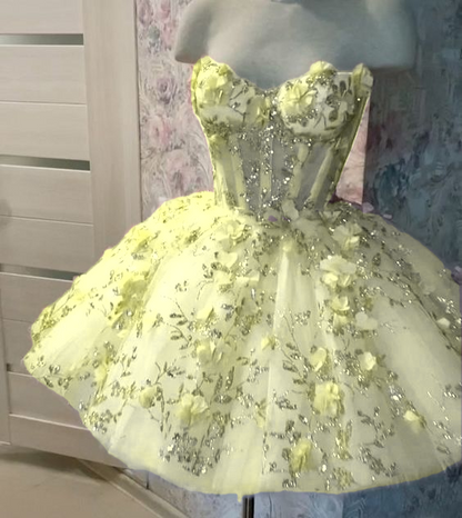 Vintage Short Pink Homecoming Dresses with Flowers    fg2508