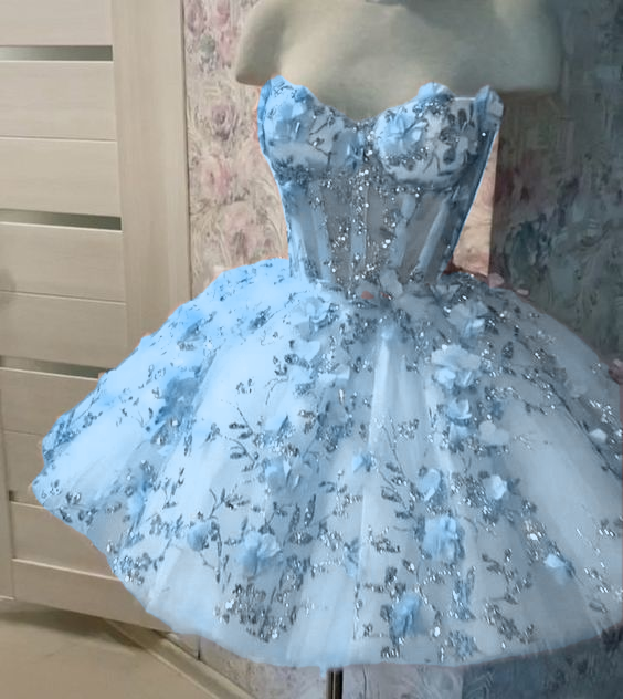 Vintage Short Pink Homecoming Dresses with Flowers    fg2508