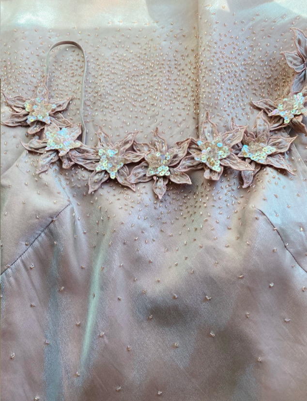 Sweet Pink Mermaid Halter 3D Floral Satin Prom Dress Evening Dress Bridesmaid Dress P4174