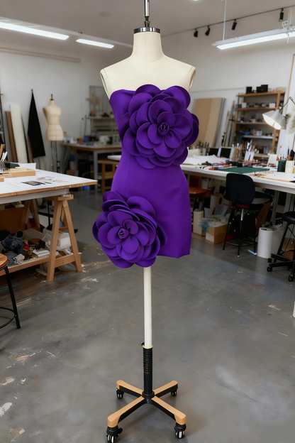 amakanas-Burgundy Short Formal Birthday Dress gh6167