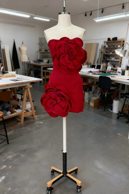 amakanas-Burgundy Short Formal Birthday Dress gh6167