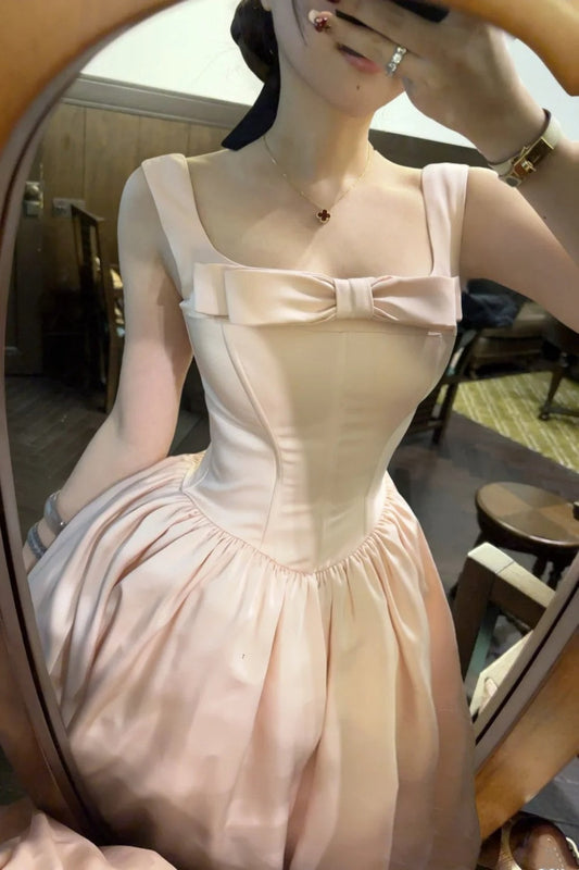 amakanas-Bridesmaid dress/birthday dress pink/blue bow simple and fashionable Cinderella fairy dress gh5743