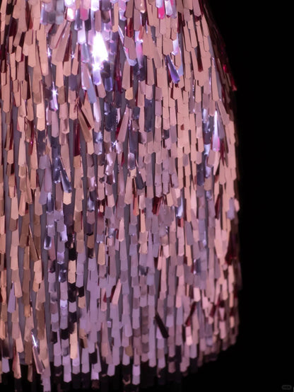 amakanas-Pink Exquisite Short Sequin Homecoming Dress Birthday Party Dress gh5378