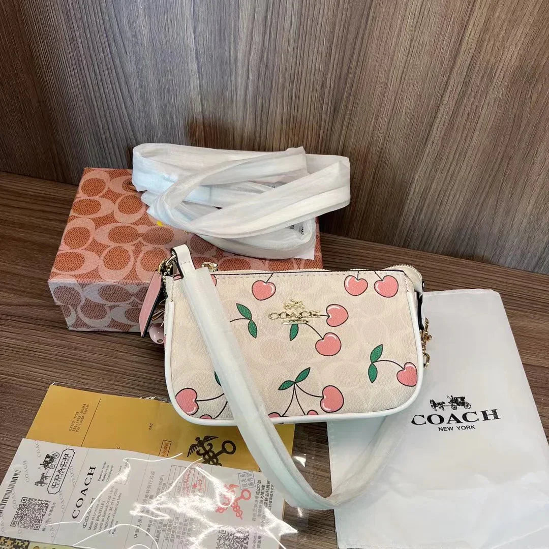 Coa Cherry Mahjong Bag With Cherry Pendant