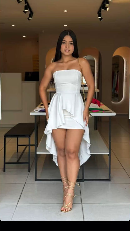 White Cocktail Dresses Homecoming Dress Short Prom Dress Party Dress    cg26019