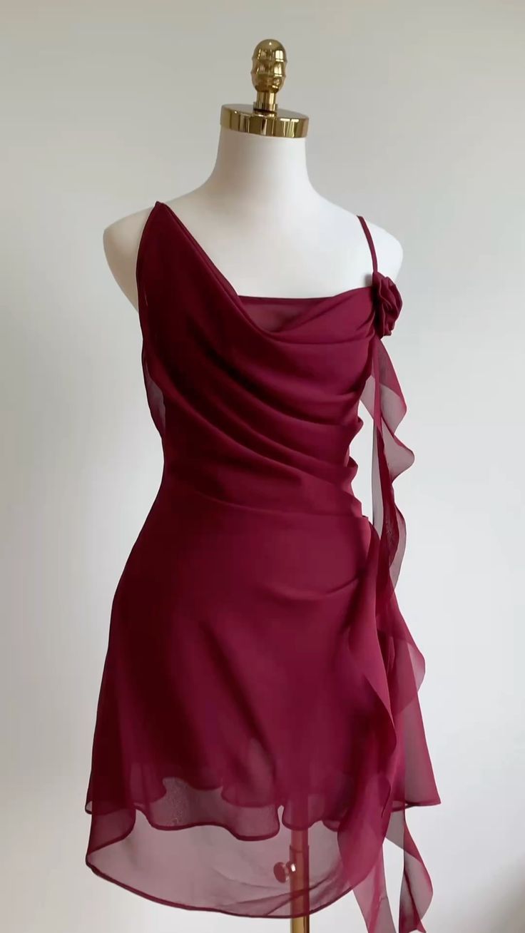 Burgundy Cocktail Dress Formal Short Prom Dresses