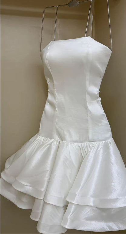 White Cocktail Dresses Homecoming Dress Short Prom Dress Party Dress    cg26014