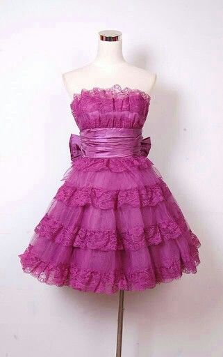 amakanas-Purple and pink short multi-layered tulle princess sweet homecoming dress gh5770