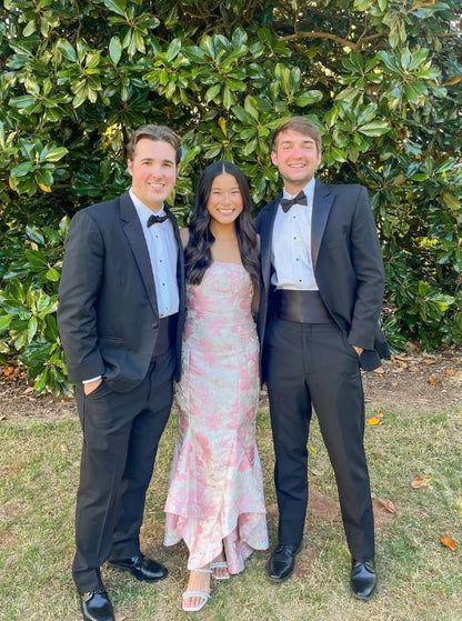 Pink Elegant Fashion Floral Long Slim Fit prom dress Evening Dress Party Dress Bridesmaid Dresses gh3316