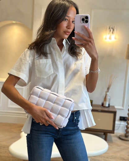 *HOT & FIRE PRICE* Bottega Veneta Pale Lilac Padded Cassette Bag with Gold Hardware RRP £2,780