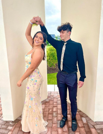 Yellow Mermaid Long Prom Dress SH933