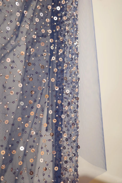 amakanas-Gold Dark Blue Shiny Short Sequin Homecoming Dress Prom Dress Evening Dress Party Dress gh5053