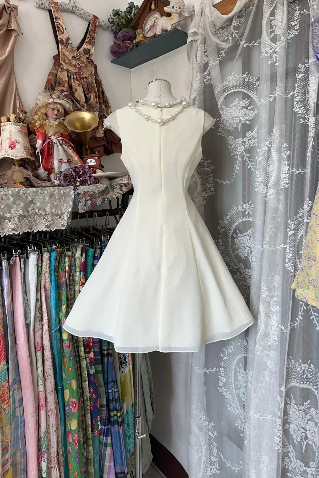 amakanas-White short simple fashion satin homecoming dress birthday party dress gh5186