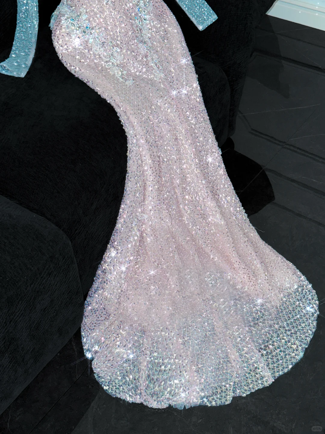 Vintage Shiny Pink Sequined Sweetheart Design Mermaid Prom Dress Evening Dress TP4220