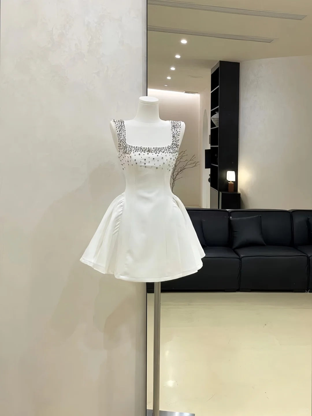 Black/White/Burgundy Beaded beautiful princess Homecoming Dress Short Satin Ball Gown Evening Gown Birthday Gown gh4522