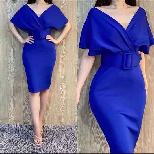 Engagement Dress, Cocktail Midi Dress, Formal Dress, Midi Prom Dress    fg2855