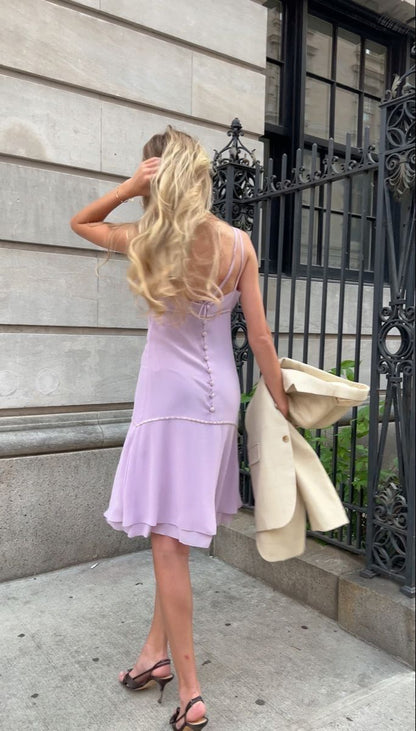 amakanas-Pink elegant ruffled new short chiffon homecoming dress gh5257