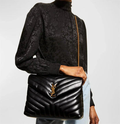 Saint Laurent Loulou Medium YSL Chain Shoulder Bag