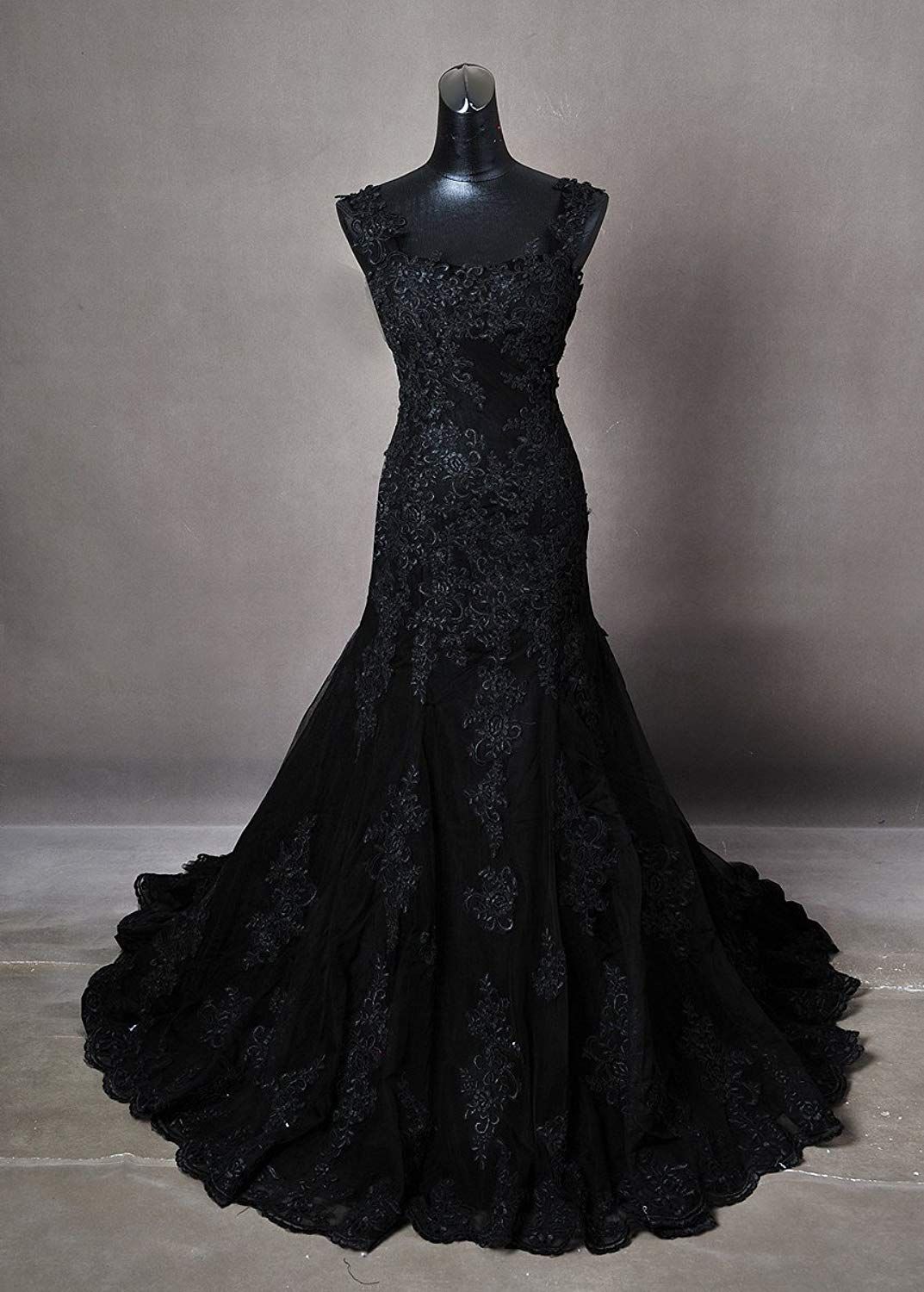 Black Wedding Dresses Modest Prom Dress   fg2552