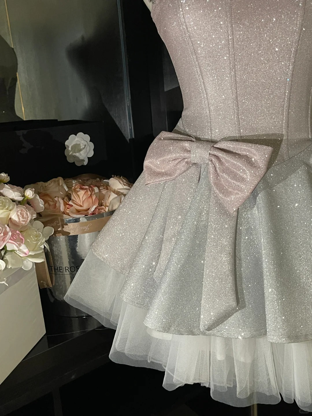 Pink Homecoming Dress Barbie Doll Dress Shiny Cute Short Satin Tulle Prom Dress Evening Dress Birthday Dress gh4546