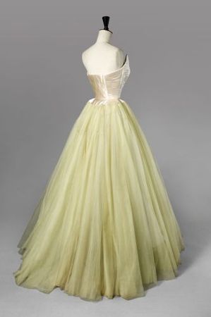 Yellow Green vintage fashion elegant tube top long tulle prom dress evening gown graduation party dress gh3363