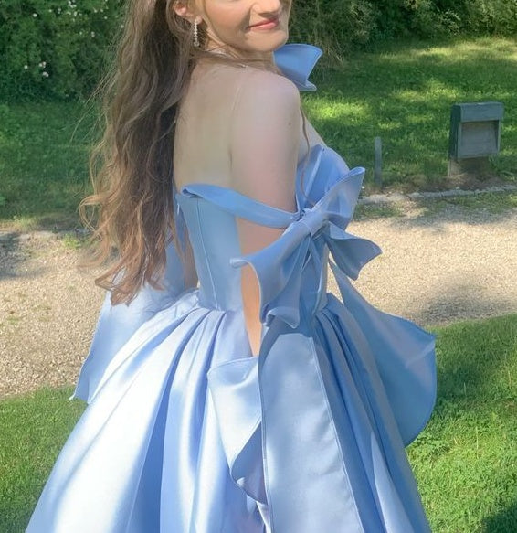 amakanas-White/blue princess color homecoming dresses tight hoco dresses Barbie Princess gh5807