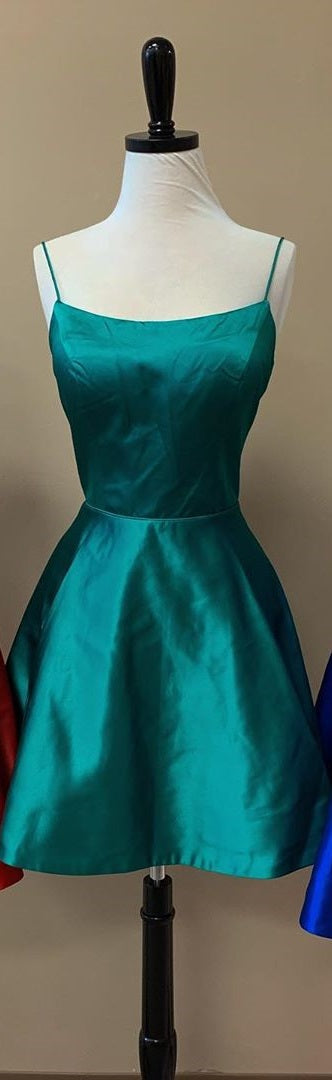 Simple Light Blue Short Homecoming Dress Graduation Party Cocktail Gown