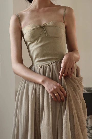 amakanas--Custom-made spaghetti strap long simple tulle bridesmaid dress gh5710