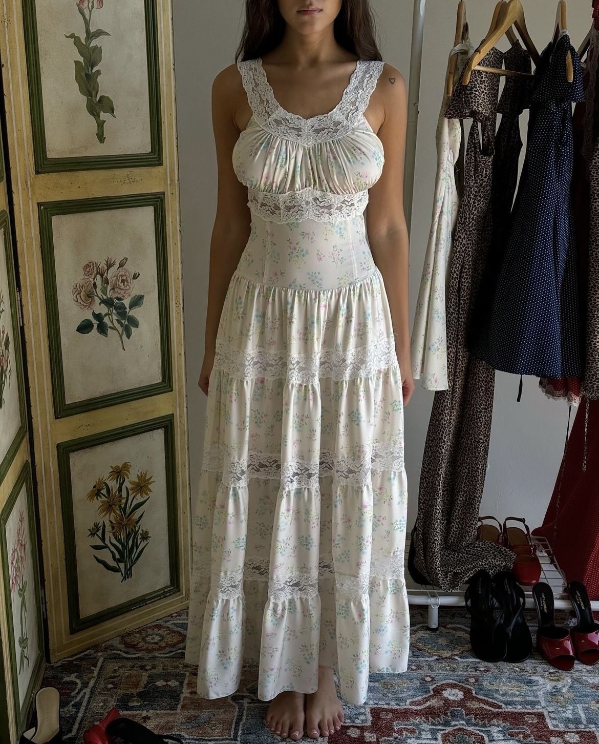 amakanas-Floral Long Chiffon Homecoming Dress Garden Party Dress gh5782