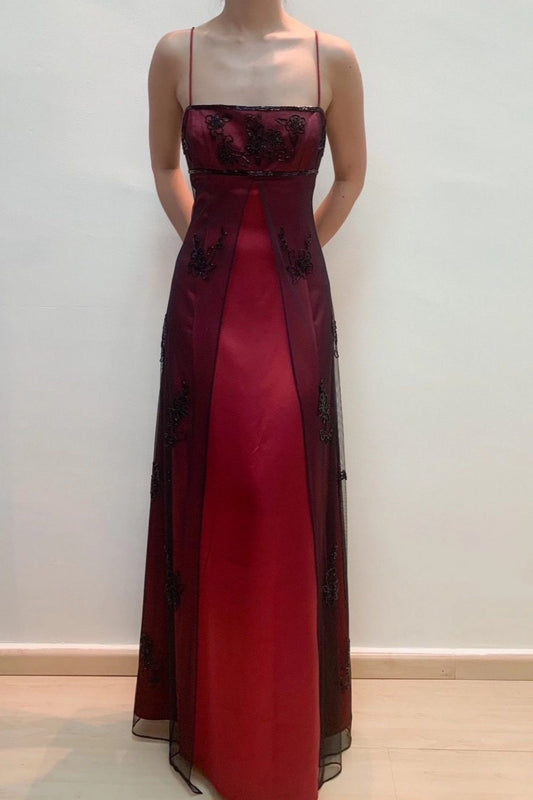 amakanas-Graduation Dress, Burgundy, Delicately Beaded, Formal Attire gh6113