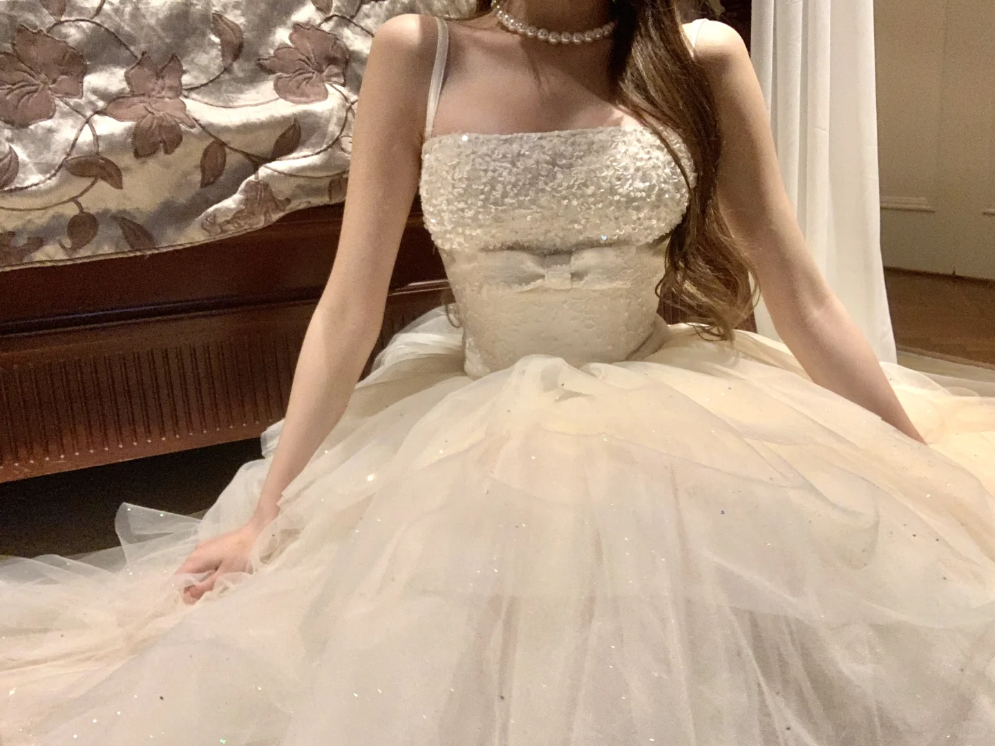 White Sparkly Sweet Cute Elegant Midi/Short Tulle Sequin Homecoming Dress Evening Dress Birthday Party Dress Prom Dress Prom Dress gh4078