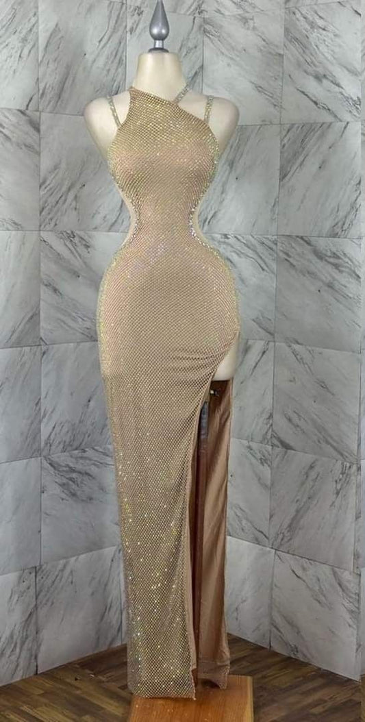 Khaki Shiny Sexy Short Sequin Homecoming Dress Cocktail Party Dress gh4937