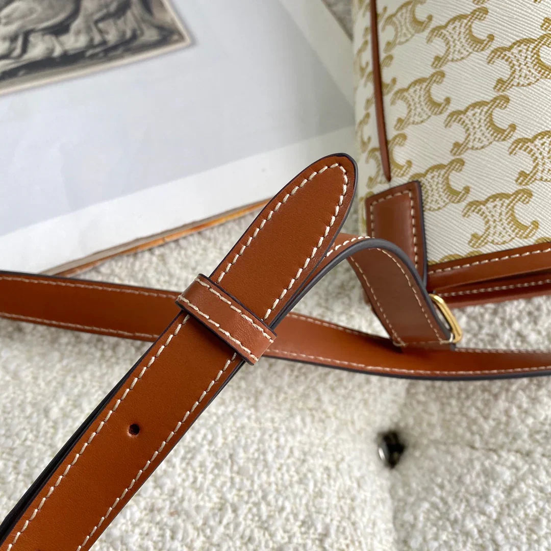 Celine flower white 20 small bucket bag 20×22×13cm