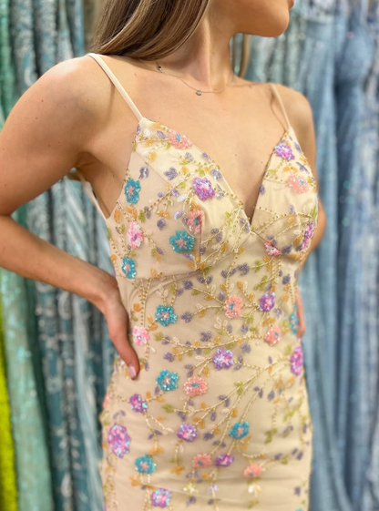 Yellow Mermaid Long Prom Dress SH933