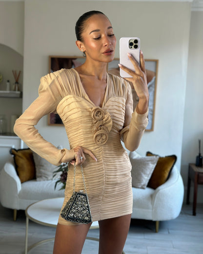 *RARE* Chanel 2012 Pre-Fall Paris-Bombay Collection Black Leather & Silver Hardware Detail Pyramid Evening Bag