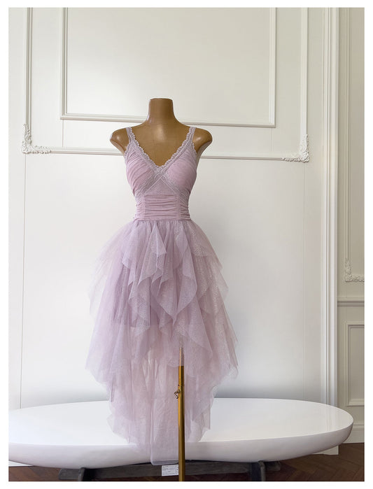 Cute A line Straps Tulle Pink Layers Short Mini Formal 8th Grade Homecoming Dresses Middle School Short Cocktail Dress Hoco Outfits DH1991