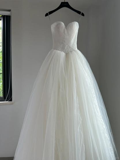 Timeless Bridal Dress Ball Gown Sweetheart Tulle Lace Wedding Dress Boho Wedding Dresses Modest Wedding Gowns DH2048