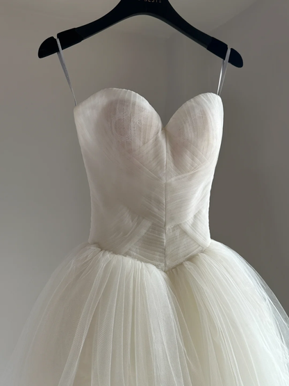 Timeless Bridal Dress Ball Gown Sweetheart Tulle Lace Wedding Dress Boho Wedding Dresses Modest Wedding Gowns DH2048